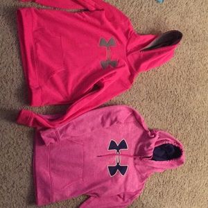 Under Armour girls pink sweatshirts